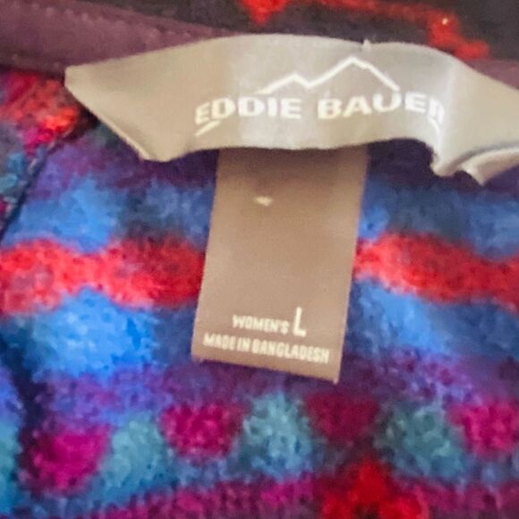 Eddie Bauer Womens Southwestern 1/4 Zip Quest Pullover Fleece Size Large - Picture 5 of 11